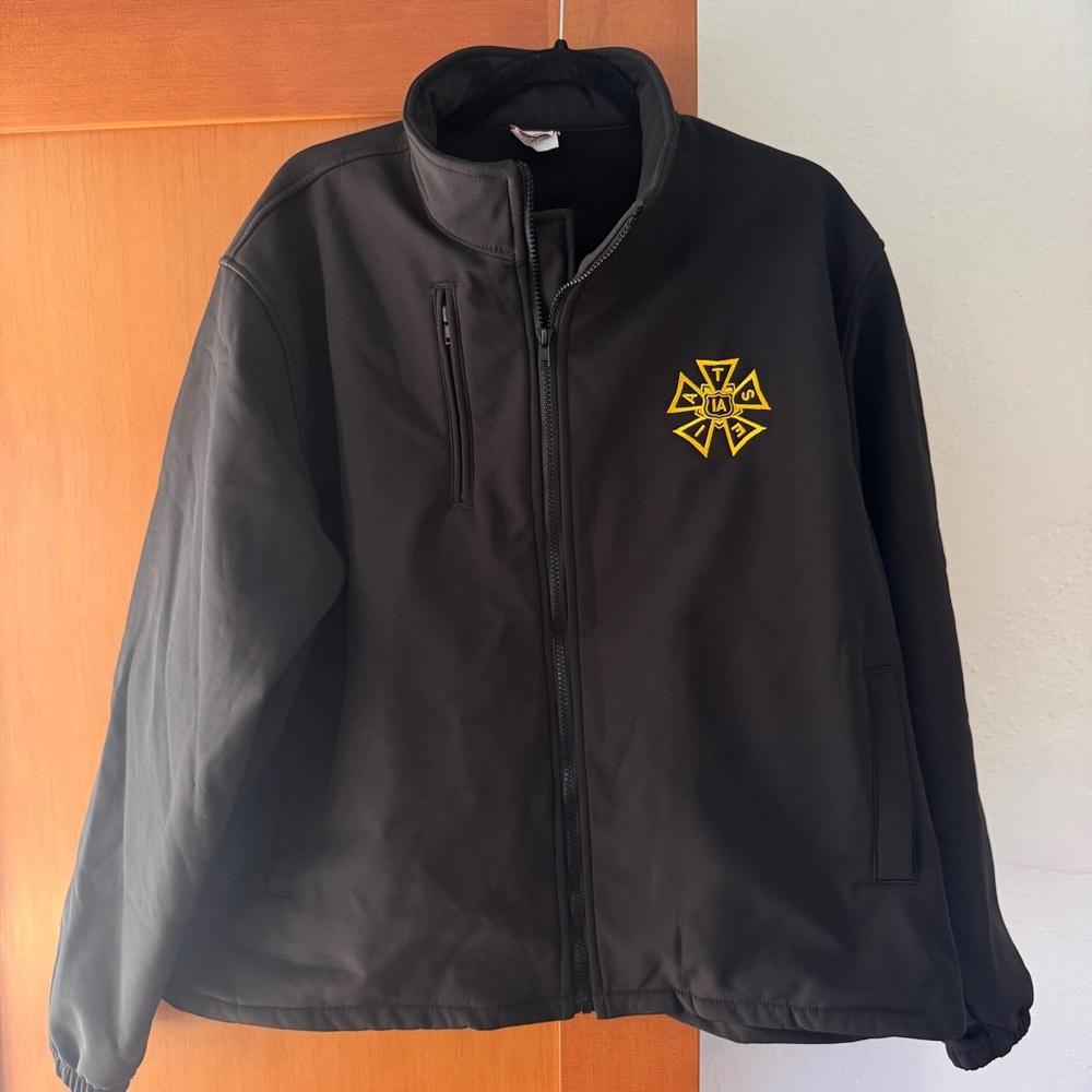 IASTE Black Softshell Jacket with Yellow Logo- Women XL